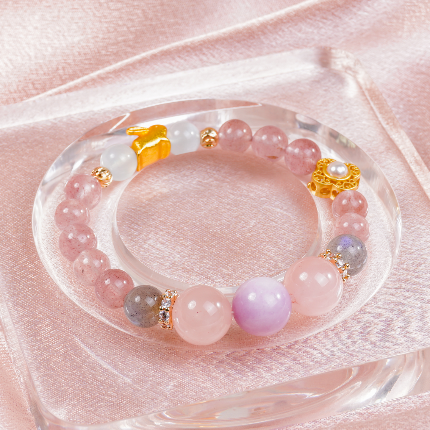 Gentle Rabbit • Healing & Inner Peace Crystal Bracelet